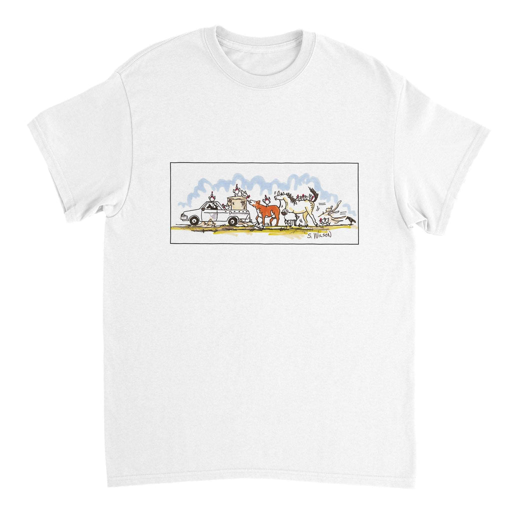 Chooks On... feeding - Heavyweight Unisex Crewneck T-shirt