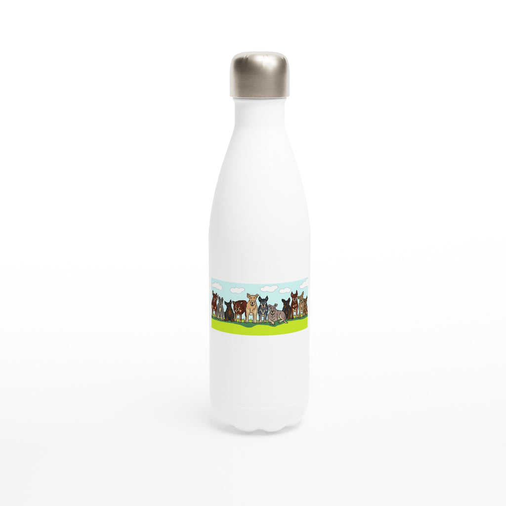 The line-up - White 17oz Stainless Steel Water Bottle
