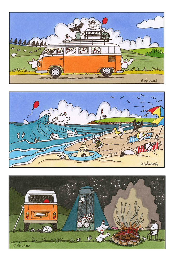 CHOOKS ON... SUMMER DAYS - Card