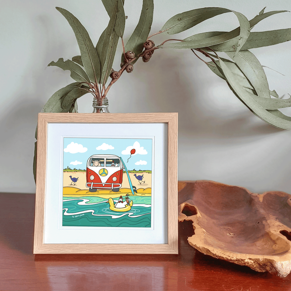 BEACH KOMBI - Square Card
