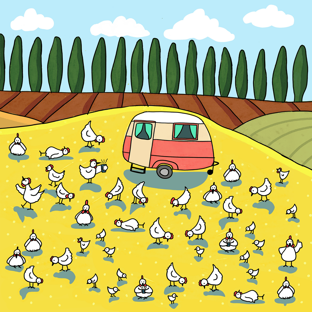 THE CHOOK VAN - Square Card