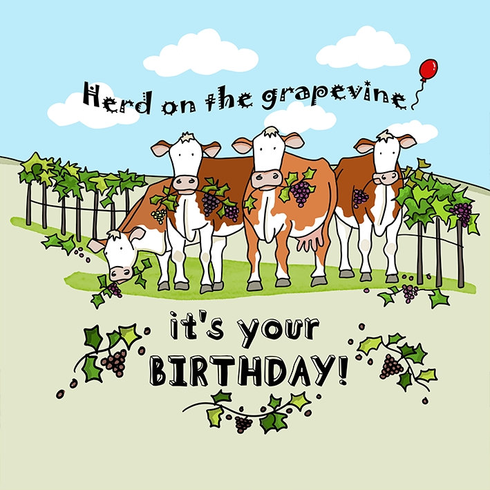 HERD IT'S YOUR BIRTHDAY - Square Card