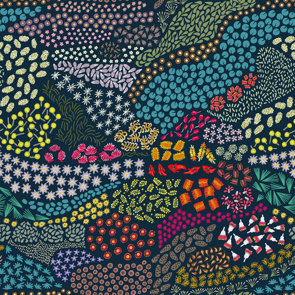 FLORAL LANDSCAPE - Square Card